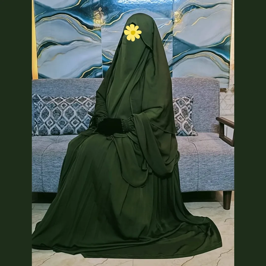 Cherry Fabrics Hoodie Hijab, Nose Niqab & Burkha Set Muttaki103